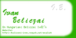 ivan beliczai business card